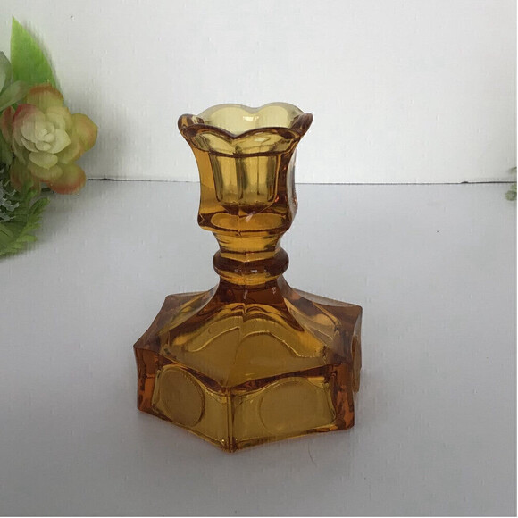 VINTAGE Fostoria 1886 and 1887 Patriot and Liberty Bell Coin Candle Holders - Picture 2 of 7